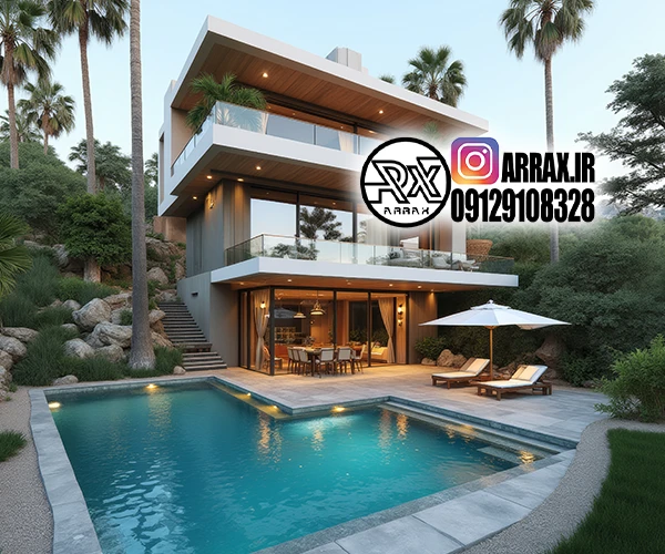 طراحی باغ و استخر